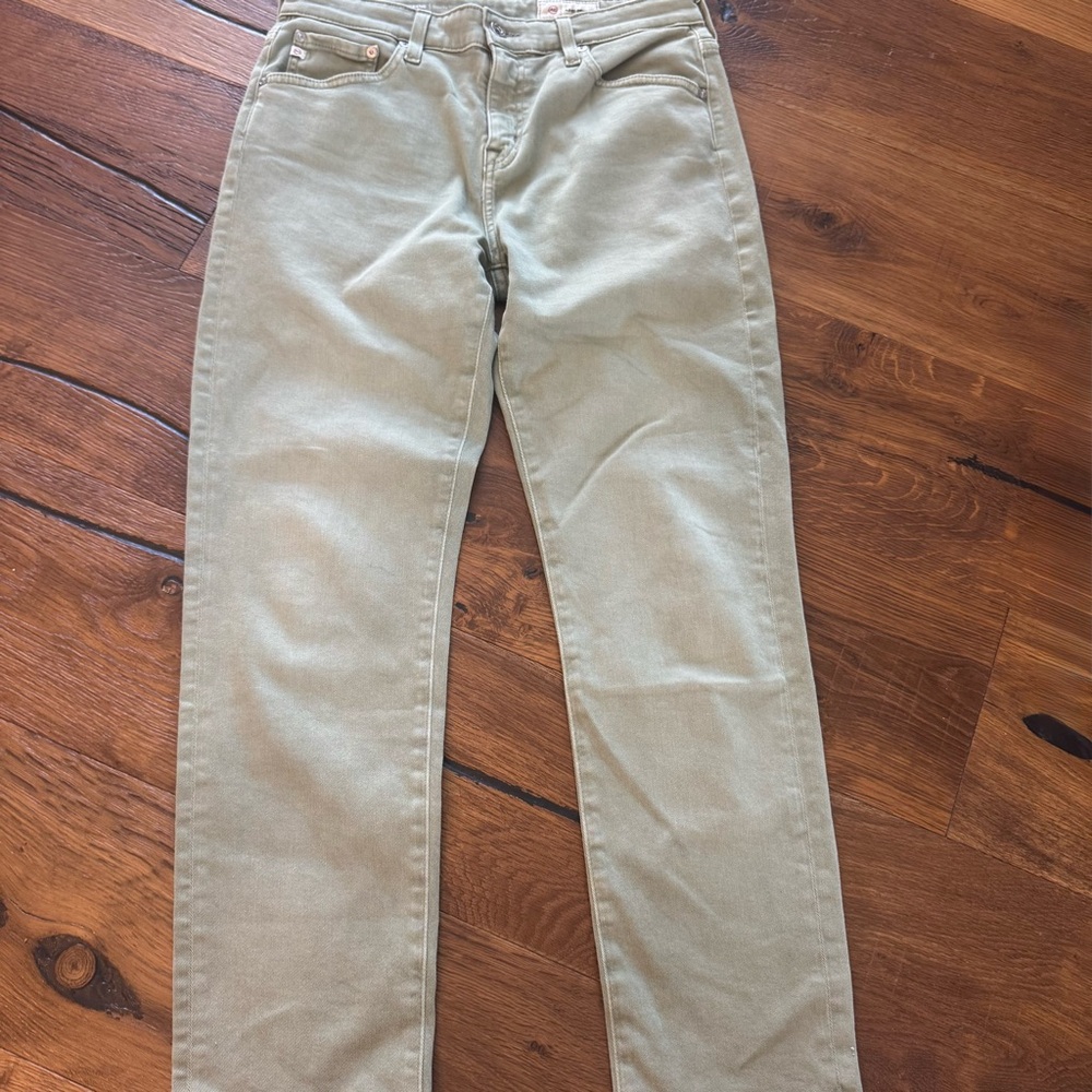 NWOT Ag Adriano Goldschmied Green Straight Leg Jeans 04-0139 - Picture 2 of 9
